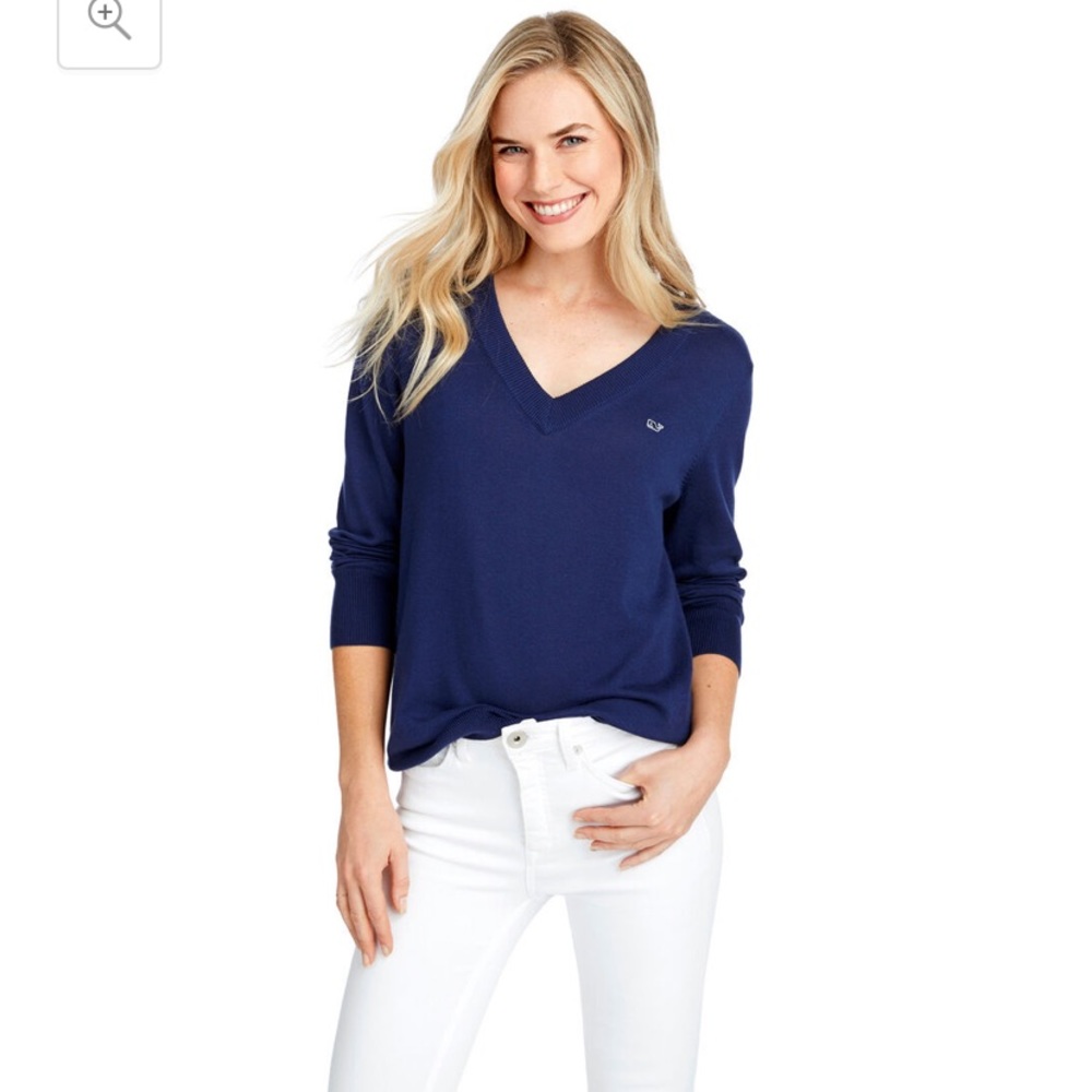 Vineyard Vines Heritage Cotton V-Neck Sweater